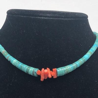 Sterling Silver Clasp Tourquorse Necklace 