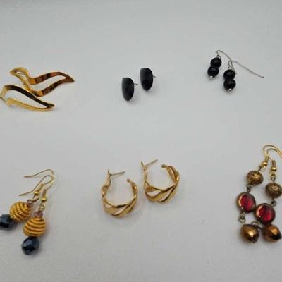Work To Weekend Earring Lot Silver And Gold Tone Red and Black