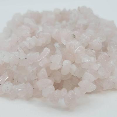 Rose Quartz Gem Chip Necklaces - 2 Piece