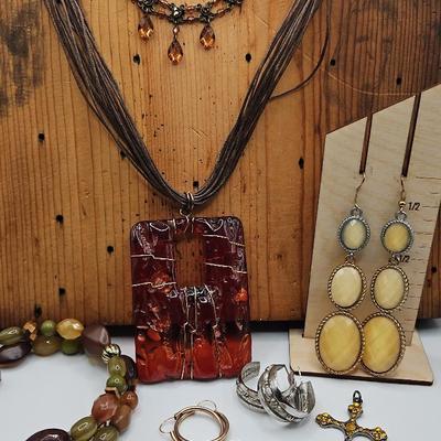Bohemian Earth Tones Costume Jewelry Lot