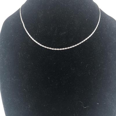 Sterling Silver Flat Braided Chain Necklace 