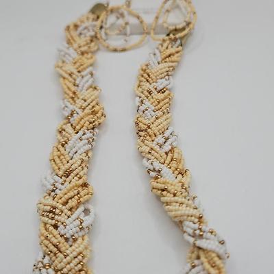 Icon Collection New With Tags Beaded Braid Necklace And Earrings