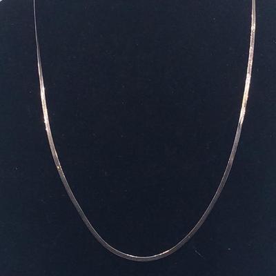 Danecraft Gold Over Sterling Silver Flat Chain Necklace 