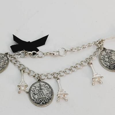 Retro Style Paris France Eiffel Tower Charm Bracelet 