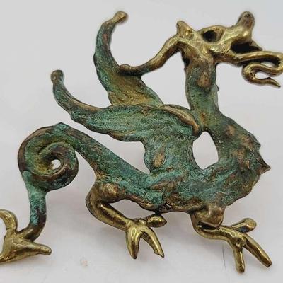 Artisan Made Distinctive Chinese Dragon Lapel Pin