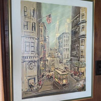 Sale Photo Thumbnail #4: Oil on Canvas Sa nFrancisco Scene 