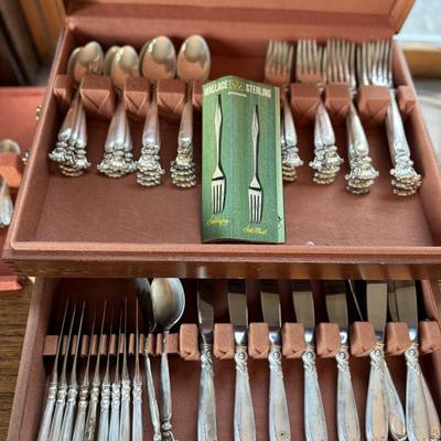 Sale Photo Thumbnail #8: Sterling Siver Wallce Silverware Set 