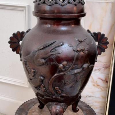 Japanese bronze incense burner