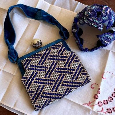 Vintage headed purse and half hat