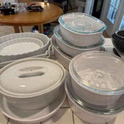 Large lot of corning ware and more