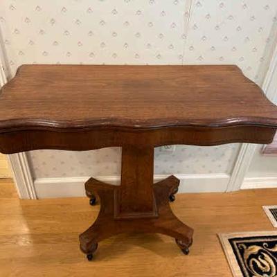 American antique empire mahogany flip top game table