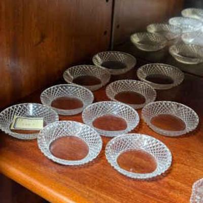 American brilliant cut bowls other salt cellars
