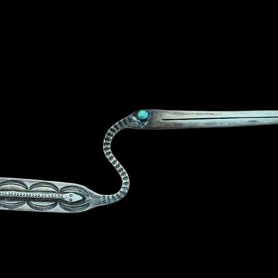 Silver and turquoise letter opener
