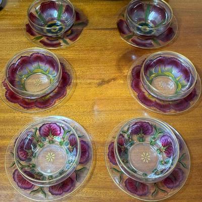 Bohemian glass finger bowls