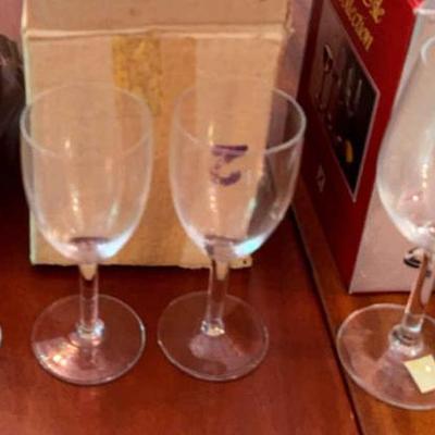Assorted drinking glasses