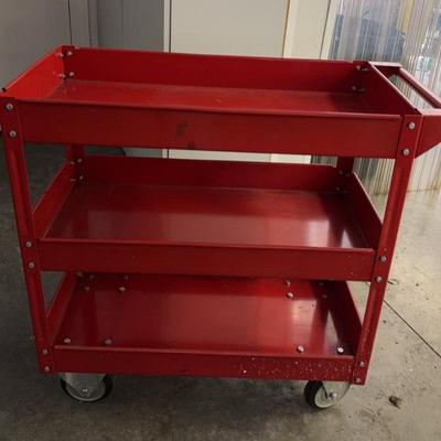 Three shelf utility rack
