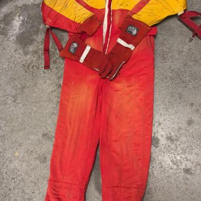 Antique racing suit in red
