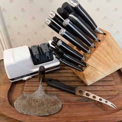 Henckels knife set block, chefs choice electric sharpener & more