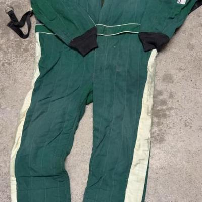 Antique racing suit in green
