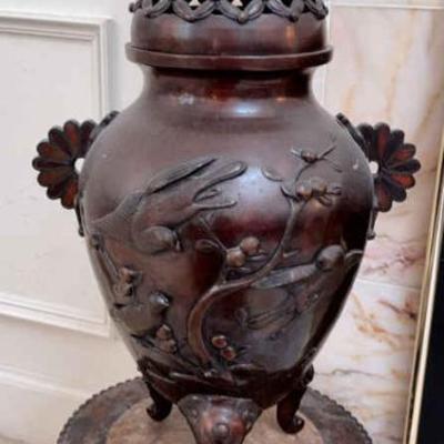 Japanese bronze incense burner