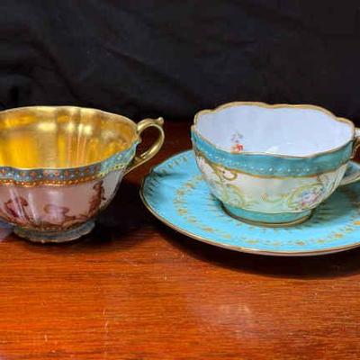 Antique dresden teacups