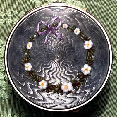 Sterling german guilloche trinket box