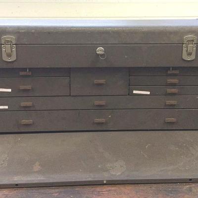 Kennedy tool box with wood working tools inside