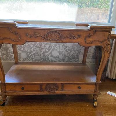 Sale Photo Thumbnail #40: High-End Danby Furniture Marble top, butterfly sides, Bar/coffee Cart.