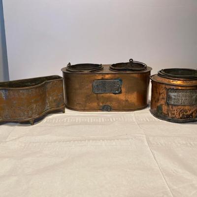 Sale Photo Thumbnail #126: Antique Copper Planter Vessels