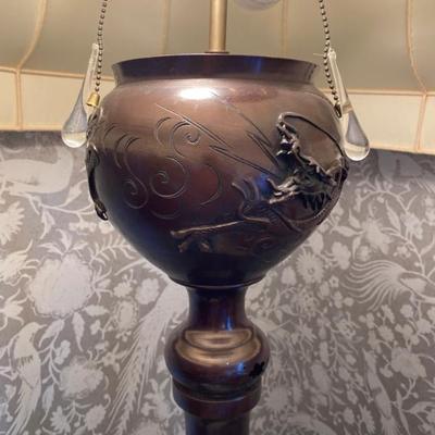 Sale Photo Thumbnail #96: Vintage Bronze Floor Lamp 3D Dragons. Pretty awesome and unique. 