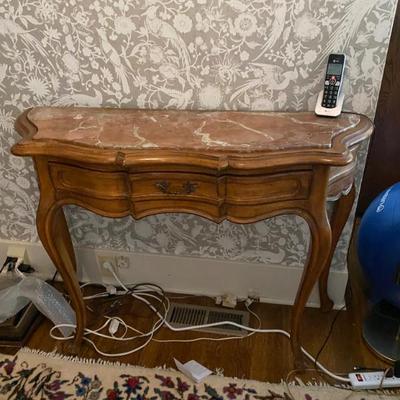 Sale Photo Thumbnail #82: Danby marble top table, several matching pieces available.