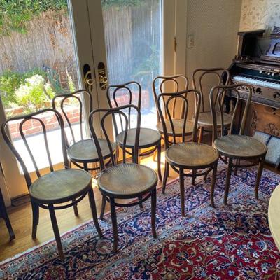 Sale Photo Thumbnail #5: Set of 8 Vintage Bentwood Cafe Chairs. Made in Poland.