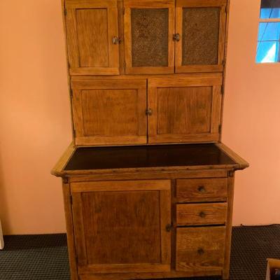 Sale Photo Thumbnail #216: Antique Oak Hoosier Cabinet