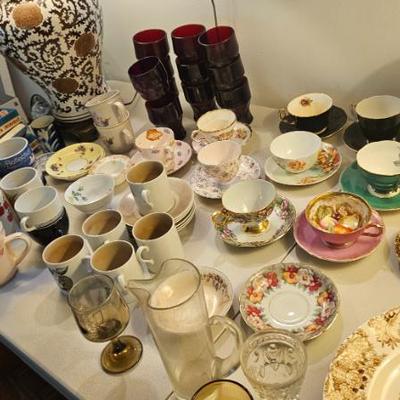 Pretty cups and saucers