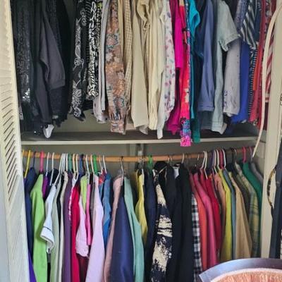 Many clothes have tags still on them!