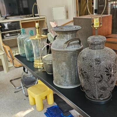Lamps and Milk Jug