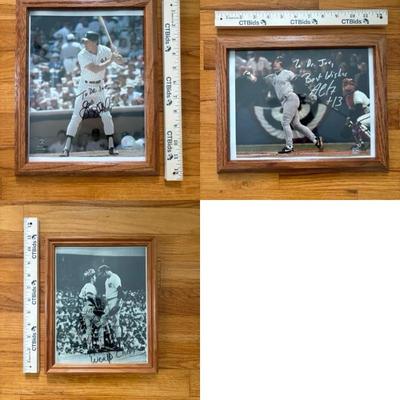 Lot of Autographed Yankees Photos Framed