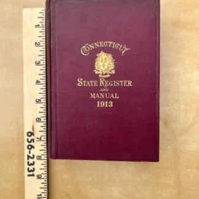 Vintage 1913 Connecticut State Register and Manual