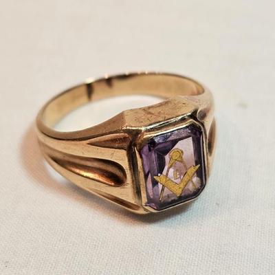 14k Gold Masonic Ring...
