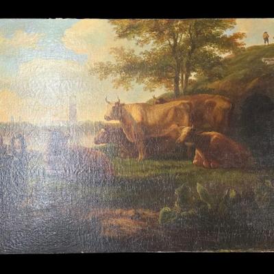 Oil On Board Franch Painting