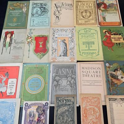 late 1800's Early 1900"s Theater Programs