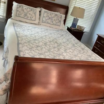 Sale Photo Thumbnail #81: $295 Queen size sleigh bed, matteress included