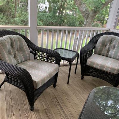 Sale Photo Thumbnail #15: $50 each brown hardy plastic wicker