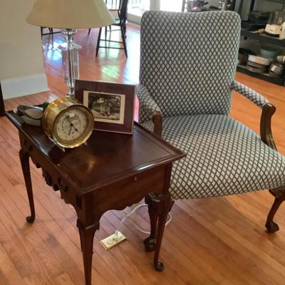 Sale Photo Thumbnail #35: $119 Ball & claw blue upholstered chair