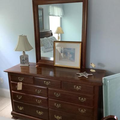 Sale Photo Thumbnail #213: $225 JB Van Sciver Co. 1880 dresser w/mirror 34”H 56”W 19”depth