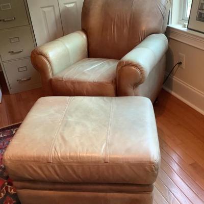 Sale Photo Thumbnail #94: $195 Leather Master chair & ottoman