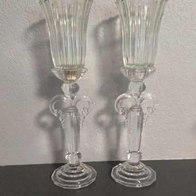 Austrian Crystal Clear Candle Holders 