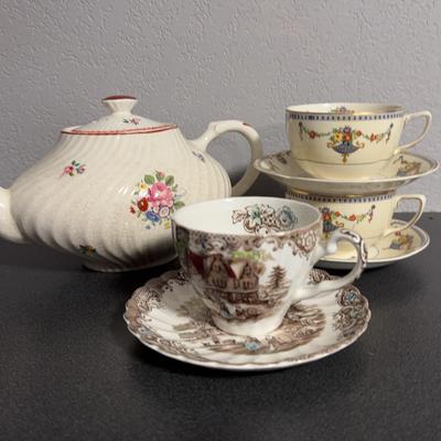 Johnson Bros. England "The Adam" & Arthur Wood Teapot England 