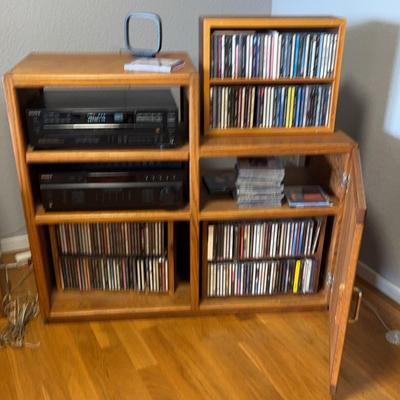 Stereo Cabinet + CDs & Sony Audio Systems