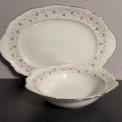 Mitterteich Bavaria "Lady Linda" Platter & Serving Bowl 